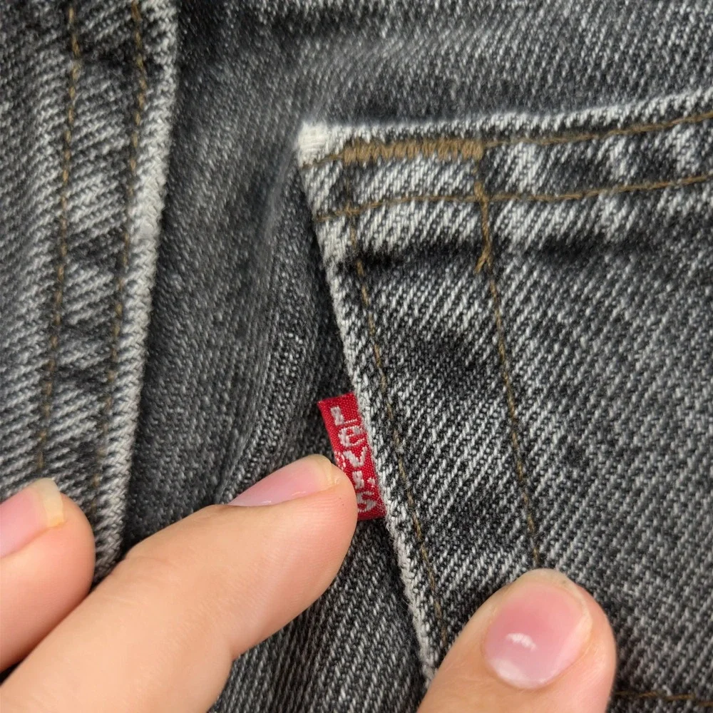 VTG Levi's 550 Jeans Men's 32x32 Black Faded Relaxed Tapered High Rise USA 90s